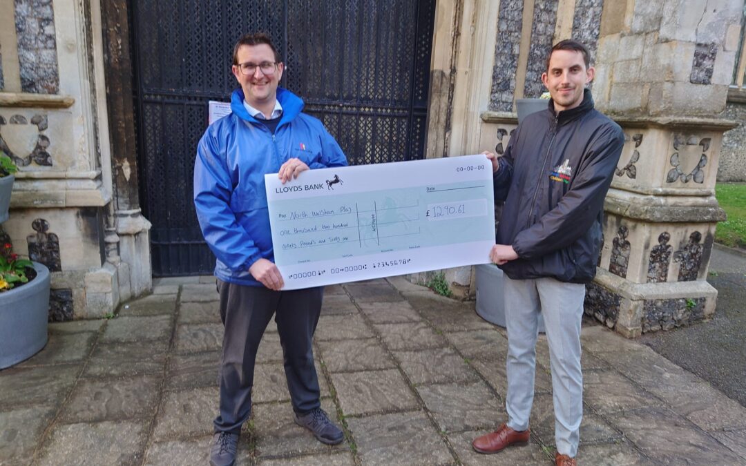 Cheque presentation following North Walsham Children’s Day