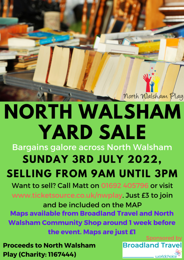 North Walsham Yard Sale - 3rd July 2022 Poster