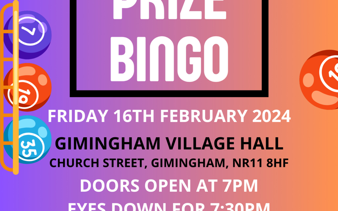 Prize Bingo – 16th Februrary 2024