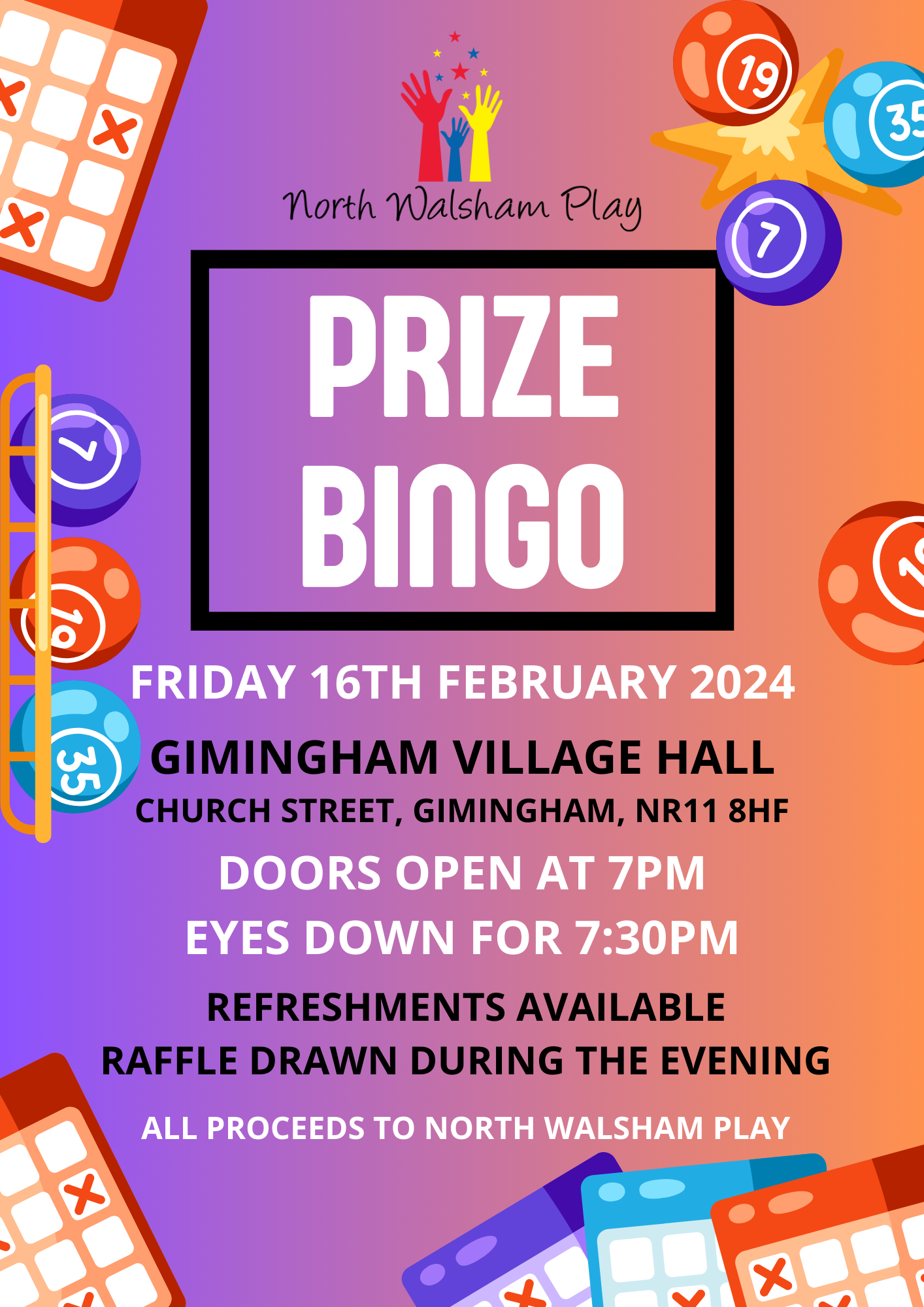 Prize Bingo – 16th Februrary 2024