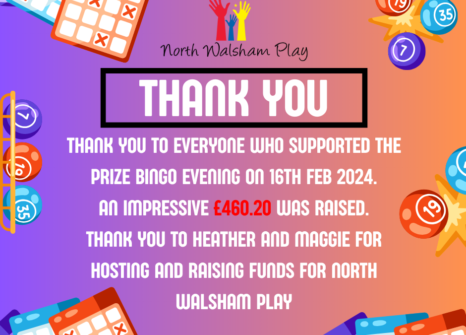 £460.20 raised at Prize Bingo – 16th Feb 2024